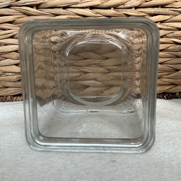 Snowflake Wooden White Wash Candle Square Holder Excellent With Glass Inside - Picture 8 of 8